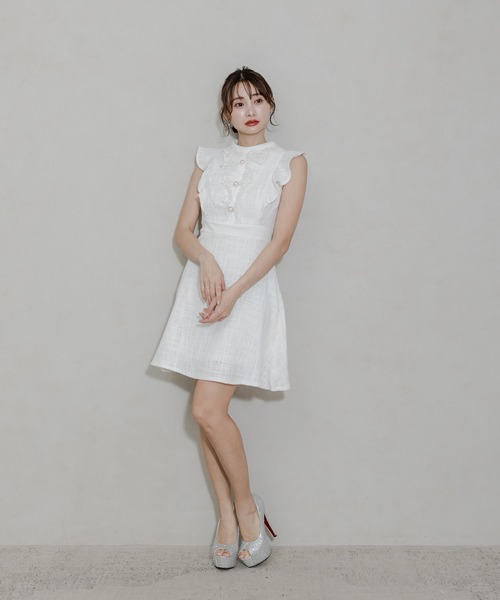 FUNALIVE（ファンアライブ）の「ハイネックツイードAラインミニ