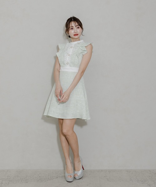 FUNALIVE（ファンアライブ）の「ハイネックツイードAラインミニ