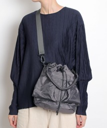 【recomend selection/セレクト】double pocket drawstring bag ダブルポケット巾着 2way バッグ