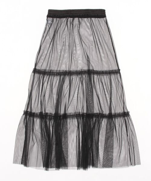 e-zakkamania stores（イーザッカマニアストアーズ）の「チュール ティアードスカート（スカート・レディース・ブラック/アイボリー・フリー）」の12枚目の写真