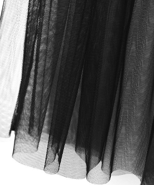 e-zakkamania stores（イーザッカマニアストアーズ）の「チュール ティアードスカート（スカート・レディース・ブラック/アイボリー・フリー）」の10枚目の写真