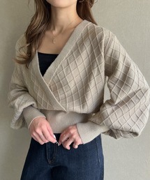 junoah | カシュクールボリュームスリーブニット(ニット/セーター)