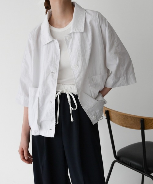 ブラウス シャツ El mar　コットンナイロン半袖シャツ レディース CANAL JEAN｜El mar コットンナイロン半袖シャツ | Rakuten