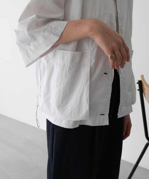 ブラウス シャツ El mar　コットンナイロン半袖シャツ レディース CANAL JEAN｜El mar コットンナイロン半袖シャツ | Rakuten