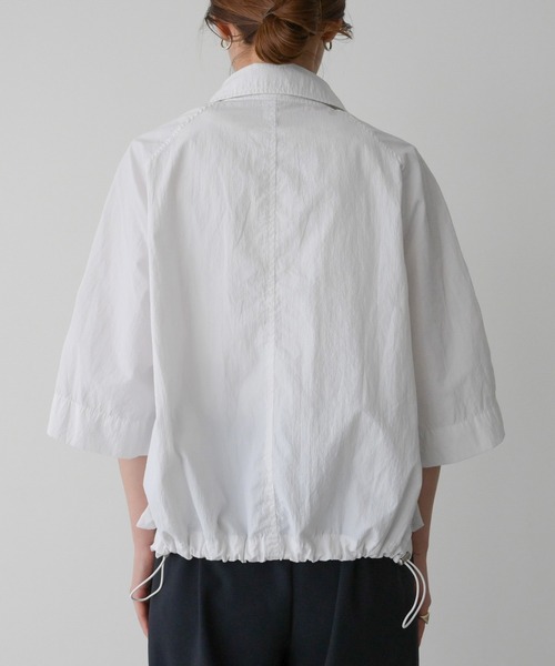 ブラウス シャツ El mar　コットンナイロン半袖シャツ レディース CANAL JEAN（キャナルジーン）の「El mar ナイロン混半袖シャツ