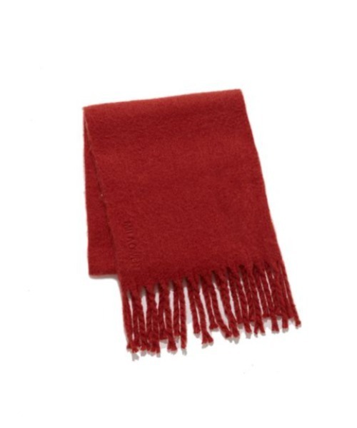 Mila Owen（ミラオーウェン）の「ツイストフリンジストール（ストール/ショール・レディース・チェック/ホワイト/レッド/グリーン・FREE）」の3枚目の写真