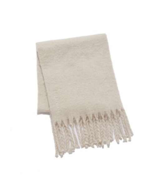 Mila Owen（ミラオーウェン）の「ツイストフリンジストール（ストール/ショール・レディース・チェック/ホワイト/レッド/グリーン・FREE）」の5枚目の写真