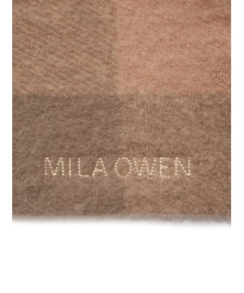 Mila Owen（ミラオーウェン）の「ツイストフリンジストール（ストール/ショール・レディース・チェック/ホワイト/レッド/グリーン・FREE）」の9枚目の写真