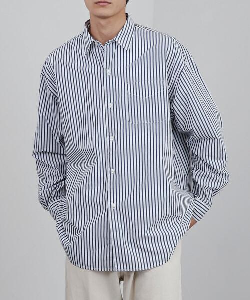 coen（コーエン）の「ビッグシルエットブロードシャツ（シャツ/ブラウス・メンズ・ホワイト/ネイビー/イエロー/ライトブルー・M/L/XL）」の3枚目の写真