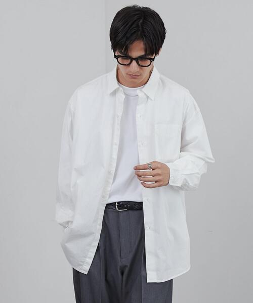 coen（コーエン）の「ビッグシルエットブロードシャツ（シャツ/ブラウス・メンズ・ホワイト/ネイビー/イエロー/ライトブルー・M/L/XL）」の19枚目の写真