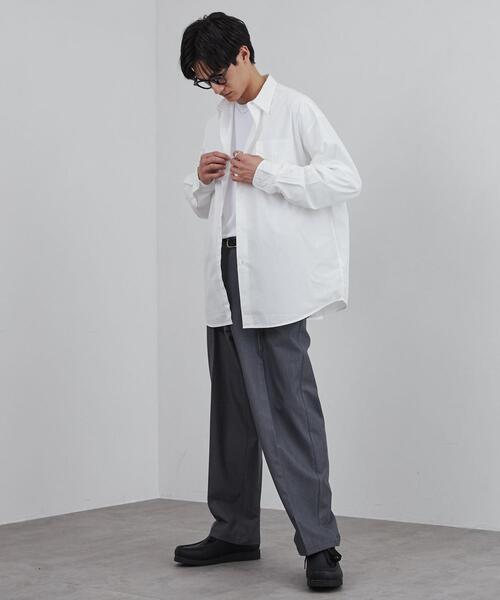 coen（コーエン）の「ビッグシルエットブロードシャツ（シャツ/ブラウス・メンズ・ホワイト/ネイビー/イエロー/ライトブルー・M/L/XL）」の14枚目の写真