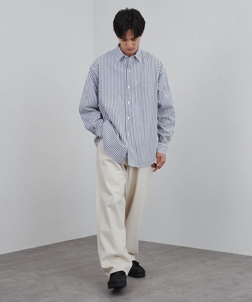 coen（コーエン）の「ビッグシルエットブロードシャツ（シャツ/ブラウス・メンズ・ホワイト/ネイビー/イエロー/ライトブルー・M/L/XL）」の5枚目の写真