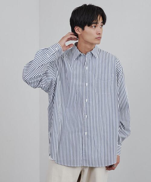 coen（コーエン）の「ビッグシルエットブロードシャツ（シャツ/ブラウス・メンズ・ホワイト/ネイビー/イエロー/ライトブルー・M/L/XL）」の20枚目の写真