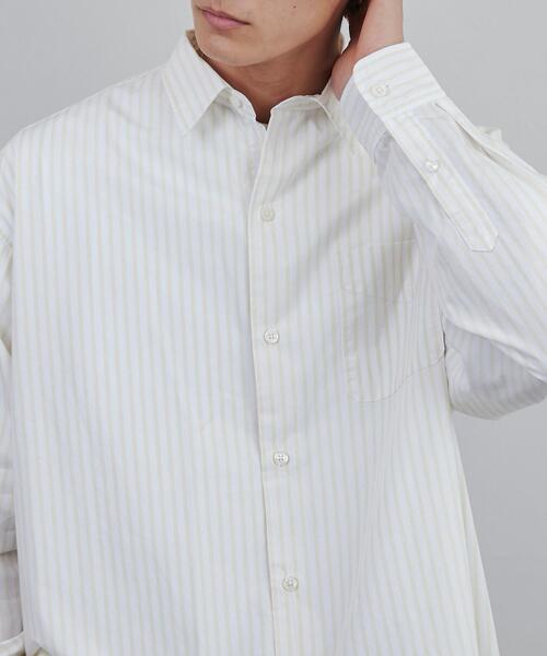 coen（コーエン）の「ビッグシルエットブロードシャツ（シャツ/ブラウス・メンズ・ホワイト/ネイビー/イエロー/ライトブルー・M/L/XL）」の15枚目の写真