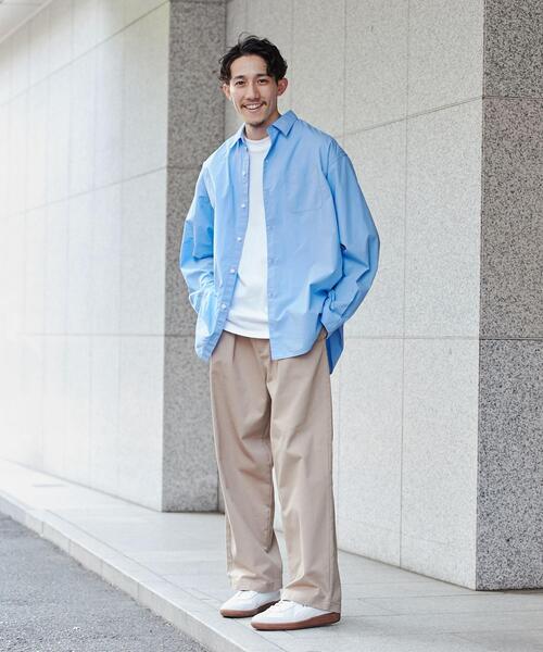 coen（コーエン）の「ビッグシルエットブロードシャツ（シャツ/ブラウス・メンズ・ホワイト/ネイビー/イエロー/ライトブルー・M/L/XL）」の6枚目の写真