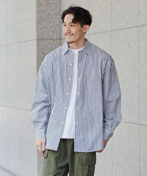 coen（コーエン）の「ビッグシルエットブロードシャツ（シャツ/ブラウス・メンズ・ホワイト/ネイビー/イエロー/ライトブルー・M/L/XL）」の21枚目の写真