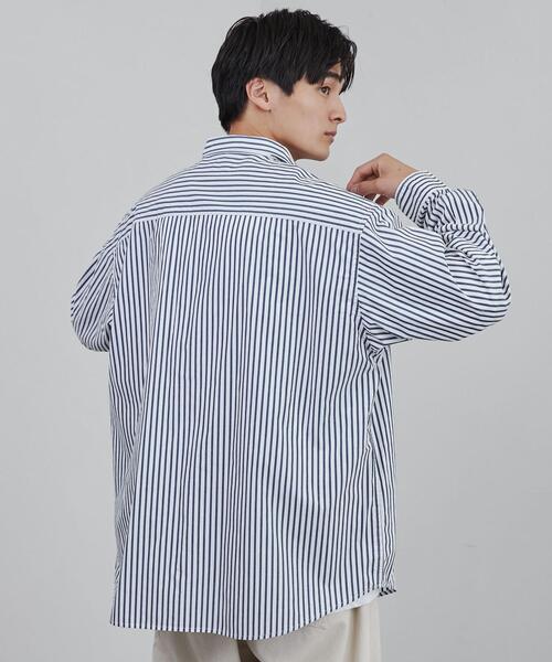 coen（コーエン）の「ビッグシルエットブロードシャツ（シャツ/ブラウス・メンズ・ホワイト/ネイビー/イエロー/ライトブルー・M/L/XL）」の7枚目の写真