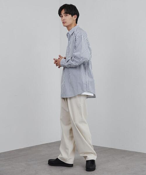 coen（コーエン）の「ビッグシルエットブロードシャツ（シャツ/ブラウス・メンズ・ホワイト/ネイビー/イエロー/ライトブルー・M/L/XL）」の22枚目の写真