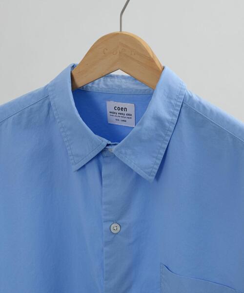 coen（コーエン）の「ビッグシルエットブロードシャツ（シャツ/ブラウス・メンズ・ホワイト/ネイビー/イエロー/ライトブルー・M/L/XL）」の13枚目の写真
