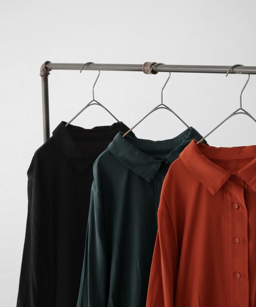 antiqua（アンティカ）の「シャツワンピース（シャツワンピース・レディース・ダークグリーン/ブラック/オレンジ・FREE）」の18枚目の写真