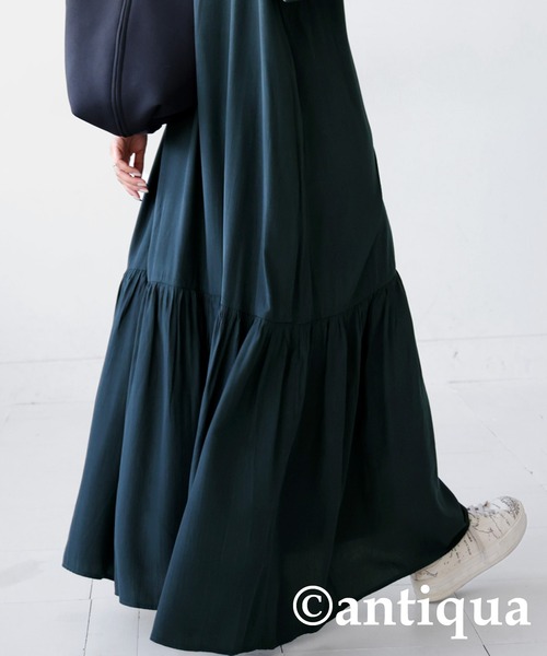 antiqua（アンティカ）の「シャツワンピース（シャツワンピース・レディース・ダークグリーン/ブラック/オレンジ・FREE）」の11枚目の写真