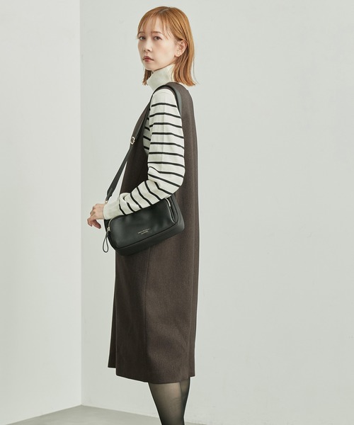 ROPE' PICNIC(ロペピクニック)の「スリートーンツイードジャンスカワンピース(ジャンパースカート・レディース・チャコールグレー/ダークブラウン/ベージュ・36/38)」の10枚目の写真