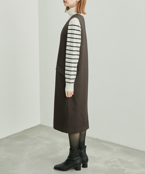 ROPE' PICNIC(ロペピクニック)の「スリートーンツイードジャンスカワンピース(ジャンパースカート・レディース・チャコールグレー/ダークブラウン/ベージュ・36/38)」の16枚目の写真