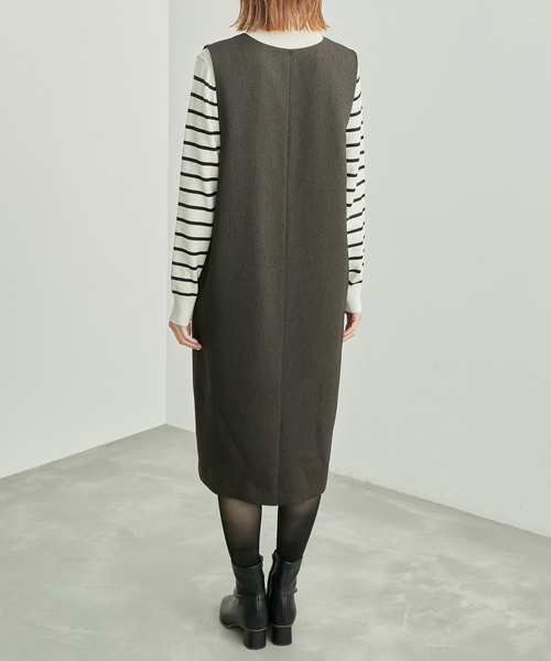 ROPE' PICNIC(ロペピクニック)の「スリートーンツイードジャンスカワンピース(ジャンパースカート・レディース・チャコールグレー/ダークブラウン/ベージュ・36/38)」の17枚目の写真