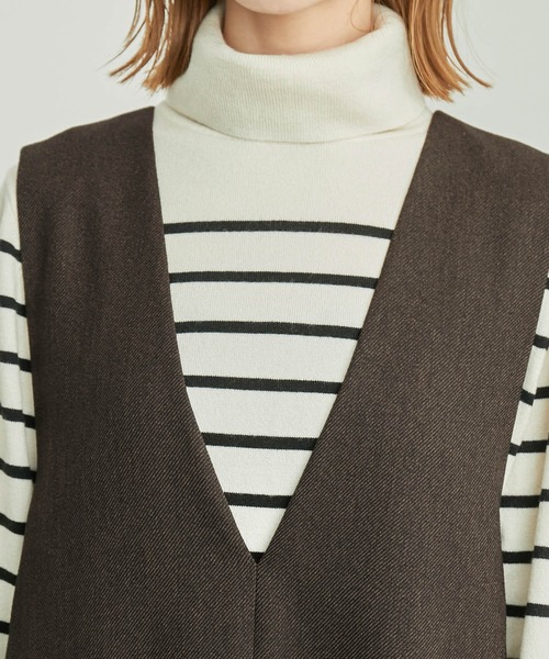 ROPE' PICNIC(ロペピクニック)の「スリートーンツイードジャンスカワンピース(ジャンパースカート・レディース・チャコールグレー/ダークブラウン/ベージュ・36/38)」の18枚目の写真