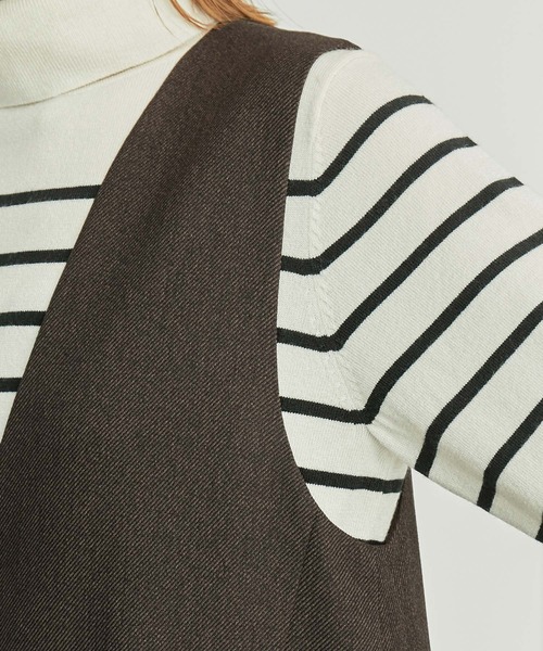 ROPE' PICNIC(ロペピクニック)の「スリートーンツイードジャンスカワンピース(ジャンパースカート・レディース・チャコールグレー/ダークブラウン/ベージュ・36/38)」の19枚目の写真