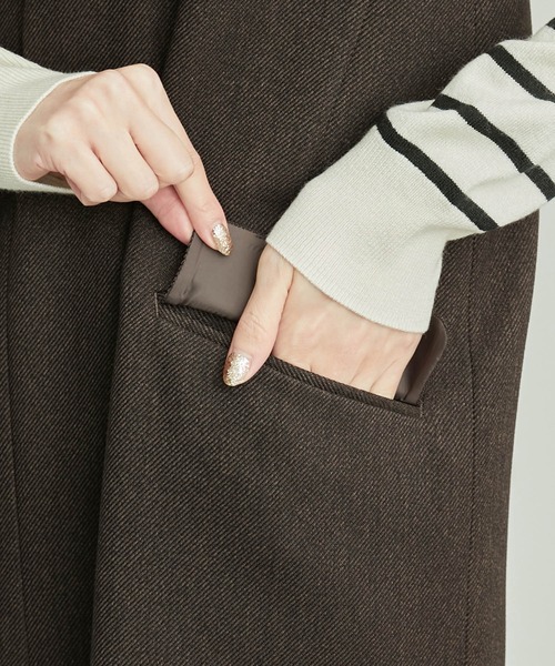 ROPE' PICNIC(ロペピクニック)の「スリートーンツイードジャンスカワンピース(ジャンパースカート・レディース・チャコールグレー/ダークブラウン/ベージュ・36/38)」の20枚目の写真