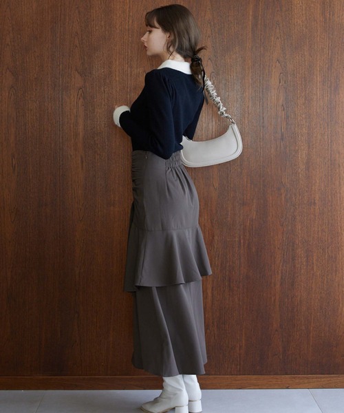 archives(アルシーヴ)の「ギャザーハンドルHOBOバッグ(ハンドバッグ・レディース・ブラック/グレイッシュベージュ/グリーン系その他・FREE)」の11枚目の写真