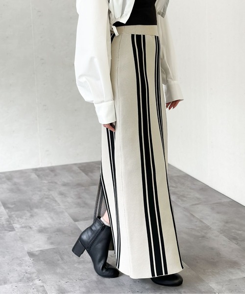 Per sist ence(パーシエンス)の「Per sist ence/パーシエンス 総柄ジャガードスカート(スカート・レディース・グレー/ブラック/ブラック系2/チャコールグレー/ホワイト系/ブラック系1/グレー系1/ベージュ/チャコールグレー×ブラック/ホワイト系2/ホワイト系3/ブラック系3/グレー系2/ベージュ系2/グレー系3/ブラック系4・FREE)」の8枚目の写真