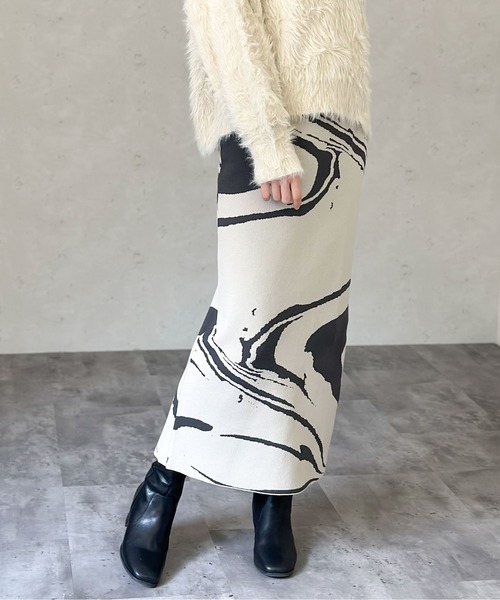 Per sist ence(パーシエンス)の「Per sist ence/パーシエンス 総柄ジャガードスカート(スカート・レディース・グレー/ブラック/ブラック系2/チャコールグレー/ホワイト系/ブラック系1/グレー系1/ベージュ/チャコールグレー×ブラック/ホワイト系2/ホワイト系3/ブラック系3/グレー系2/ベージュ系2/グレー系3/ブラック系4・FREE)」の9枚目の写真