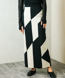 Per sist ence/パーシエンス　総柄ジャガードスカート