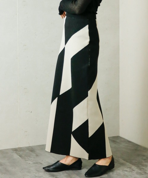 Per sist ence(パーシエンス)の「Per sist ence/パーシエンス 総柄ジャガードスカート(スカート・レディース・グレー/ブラック/ブラック系2/チャコールグレー/ホワイト系/ブラック系1/グレー系1/ベージュ/チャコールグレー×ブラック/ホワイト系2/ホワイト系3/ブラック系3/グレー系2/ベージュ系2/グレー系3/ブラック系4・FREE)」の21枚目の写真