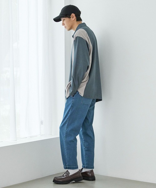 LAKOLE（ラコレ）の「PEツイルヒヨク切替長袖シャツ / 966764（シャツ/ブラウス・メンズ・ロイヤルブルー/ライトグレー/ブラック・LARGE/MEDIUM）」の11枚目の写真