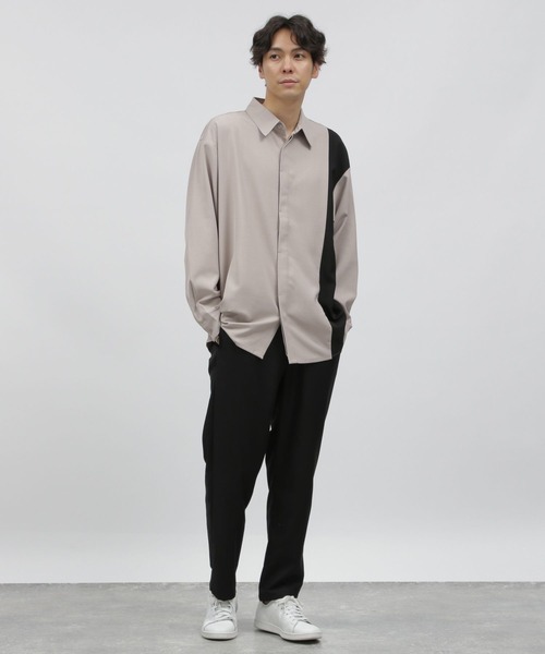 LAKOLE（ラコレ）の「PEツイルヒヨク切替長袖シャツ / 966764（シャツ/ブラウス・メンズ・ロイヤルブルー/ライトグレー/ブラック・LARGE/MEDIUM）」の17枚目の写真