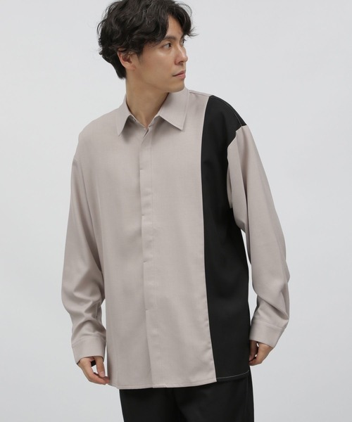 LAKOLE（ラコレ）の「PEツイルヒヨク切替長袖シャツ / 966764（シャツ/ブラウス・メンズ・ロイヤルブルー/ライトグレー/ブラック・LARGE/MEDIUM）」の18枚目の写真