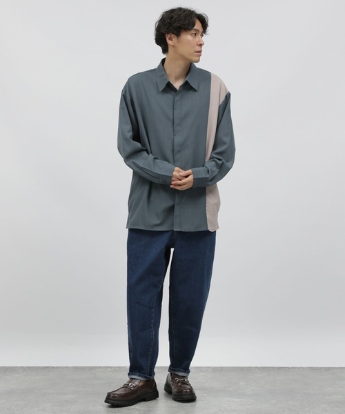 LAKOLE（ラコレ）の「PEツイルヒヨク切替長袖シャツ / 966764（シャツ/ブラウス・メンズ・ロイヤルブルー/ライトグレー/ブラック・LARGE/MEDIUM）」の19枚目の写真