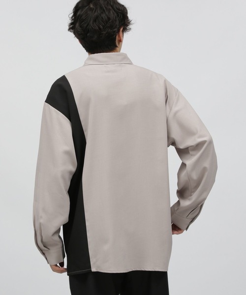 LAKOLE（ラコレ）の「PEツイルヒヨク切替長袖シャツ / 966764（シャツ/ブラウス・メンズ・ロイヤルブルー/ライトグレー/ブラック・LARGE/MEDIUM）」の22枚目の写真