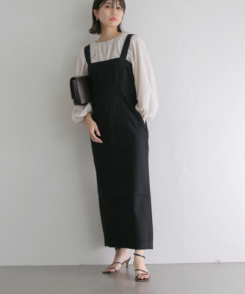 La TOTALITE（ラトータリテ）の「デニムベアジャンパースカート