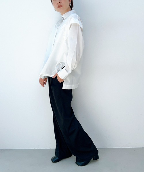 y/m(イム)の「切り替えデザインポケットシャツ(シャツ/ブラウス・レディース・ホワイト・FREE)」の7枚目の写真