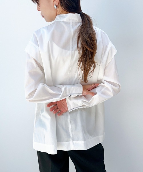 y/m(イム)の「切り替えデザインポケットシャツ(シャツ/ブラウス・レディース・ホワイト・FREE)」の6枚目の写真