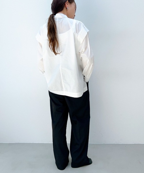 y/m(イム)の「切り替えデザインポケットシャツ(シャツ/ブラウス・レディース・ホワイト・FREE)」の8枚目の写真
