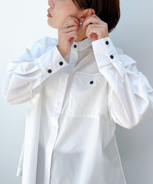 y/m(イム)の「切り替えデザインポケットシャツ(シャツ/ブラウス・レディース・ホワイト・FREE)」の5枚目の写真