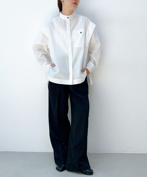 y/m(イム)の「切り替えデザインポケットシャツ(シャツ/ブラウス・レディース・ホワイト・FREE)」の9枚目の写真