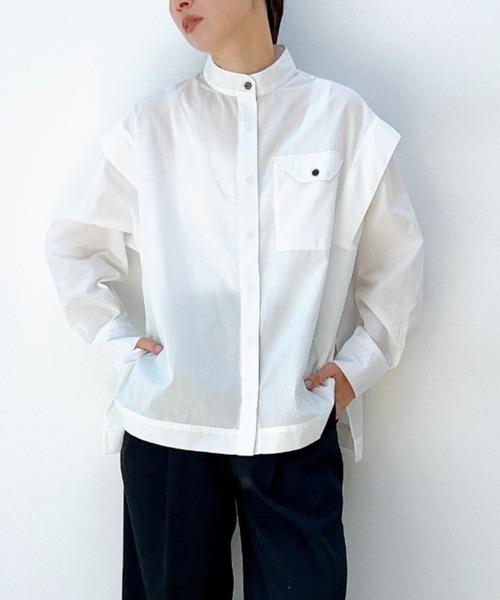 y/m(イム)の「切り替えデザインポケットシャツ(シャツ/ブラウス・レディース・ホワイト・FREE)」の15枚目の写真