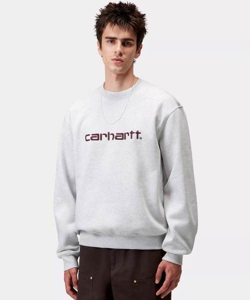 Carhartt WIP(カーハートダブリューアイピー)の「Carhartt WIP/カーハートダブリューアイピー CARHARTT SWEATSHIRT トレーナー ルーズシルエット アースカラー I030546(スウェット・メンズ・ヘザーグレー/パープル/ダークブルー/カーキオリーブ/ブラック/ダークブラウン/ダークネイビー・L/S/M/XL)」の17枚目の写真