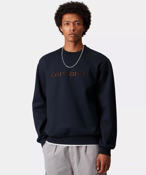 Carhartt WIP(カーハートダブリューアイピー)の「Carhartt WIP/カーハートダブリューアイピー CARHARTT SWEATSHIRT トレーナー ルーズシルエット アースカラー I030546(スウェット・メンズ・ヘザーグレー/パープル/ダークブルー/カーキオリーブ/ブラック/ダークブラウン/ダークネイビー・L/S/M/XL)」の12枚目の写真